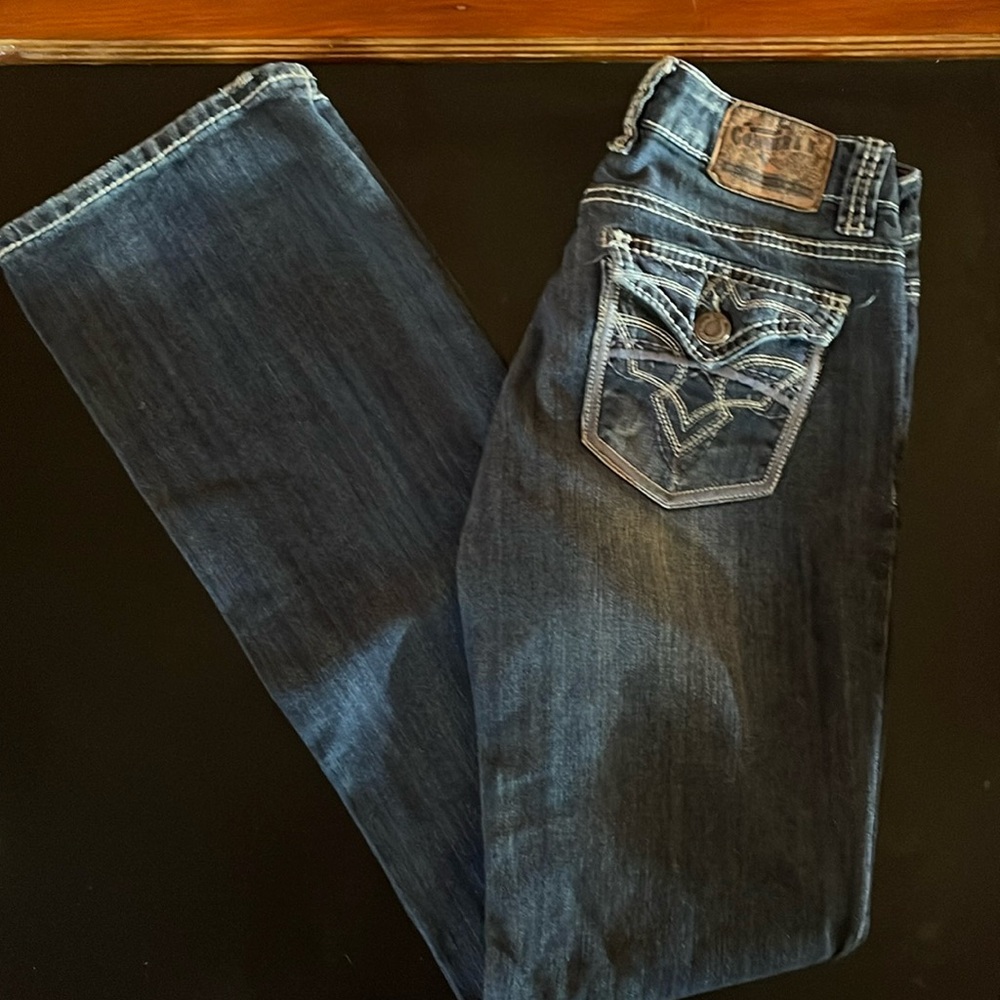 Cowgirl tuff cowgirl up jeans size 4/28 don’t fence me in